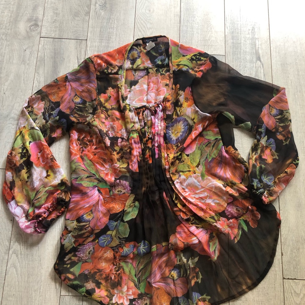 Cocomo woman Large, sheer top multicolor